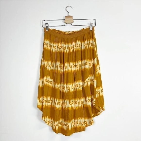 H&m Yellow Tie Dye Skirt Size 8 - Picture 2 of 7